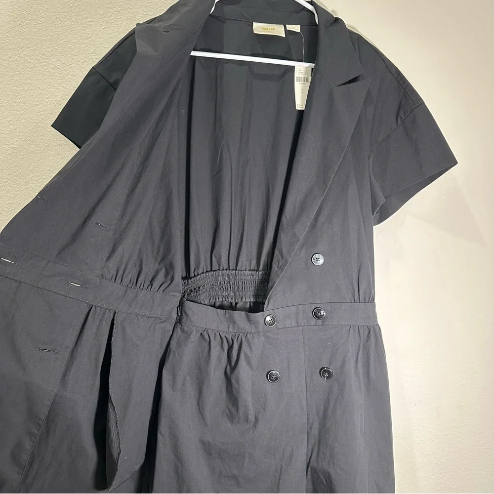 Maeve by Anthropologie Short-Sleeve Black Blazer Romper with Pockets NWT - Picture 4 of 14